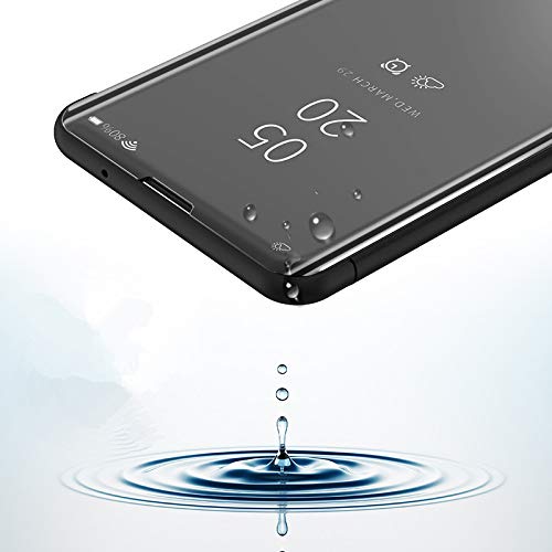 Hülle® Plating Flip Mirror Case Compatible for Huawei Nova 6/Huawei Nova 6 Pro (Black) - Image 4