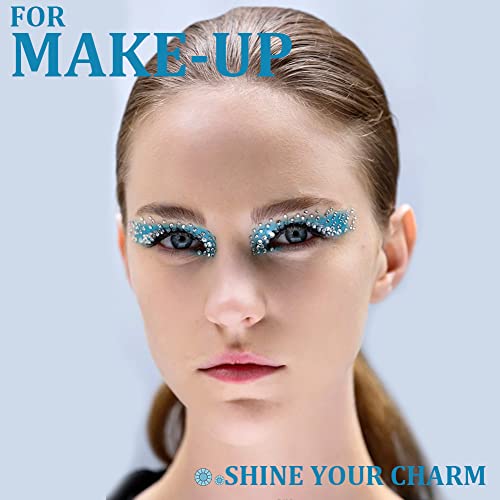Flat Back Multi-Shaped And Round Glass Nail Art Rhinestones Set 1, Crystal Ab And Clear Gem Bead Jewels Kit With Picker Pencil And Tweezer For Professional And Home Diy Use #TOP5