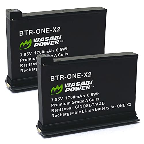 Wasabi Power ONE X2 Battery (2-Pack) Compatible with Insta360 ONE X2 Camera (Not Waterproof)