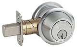 Schlage B562P 626 C Keyway Series B500 Grade 2 Deadbolt Lock, Double Cylinder Function, C Keyway, Satin Chrome Finish