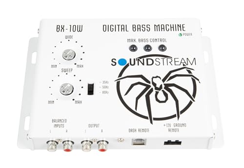 Soundstream BX-10W – White Bass Processor | Car Audio Bass Restoration Processor with Remote Control | Subwoofer Bass Booster and Epicenter Alternative for Factory & Aftermarket Sound Systems