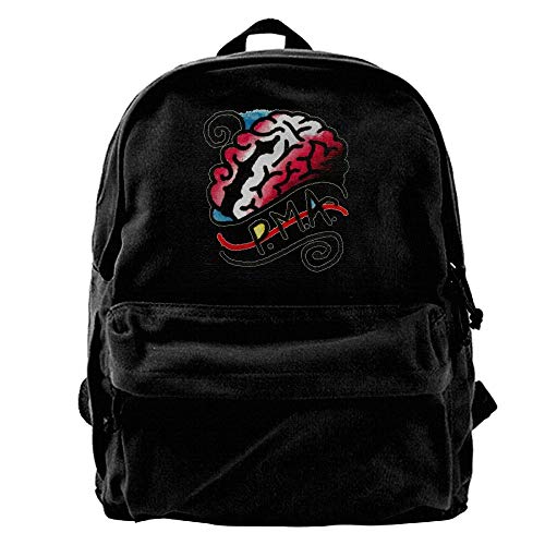 ShenigonPositive Mental Attitude PMA On The Brain Performance Black Canvas Backpack