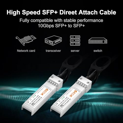 Image of 10G SFP+ DAC Cable, 7 Meter Passive Twinax Cable, Direct Attach Copper, 10GBase-CU Cable, SFP to SFP, for Cisco, Ubiquiti, D-Link, Supermicro, Netgear and More