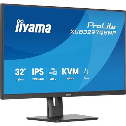 Image of 32 inch iiyama XUB3297QSNP-B1 IPS 1ms HDMI /DP /USB Dock Speakers