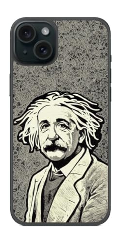 ClearView iPhone 15 Plusp vg w ی tB { AI摜SS ŉ敗ACV^C(Einstein in print style)