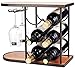 s Metal Freestanding Tabletop Bottle Rack up to 8 Bottles of Wine 2 Cups Stemware Holder for Bar Basement Pantry Kitchen 40 * 18.5 * 42cm (Color : 40 * 18.5 * 42cm)