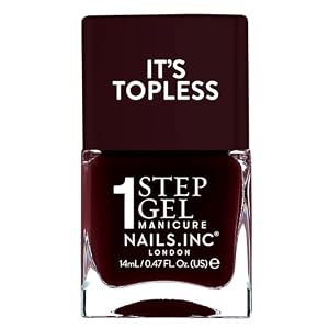 Nails Inc It’s Topless Gel-Like Nail Polish, 4-in-1 Base Coat, Treatment, Colour & Top Coat, Long Lasting, Strong, Chip Free Nails, Glossy Salon Quality Manicure, Air Dry Nail Polish, Billie, 14 ML