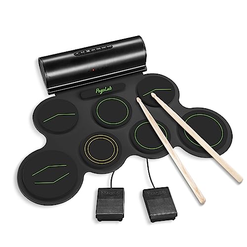 POGOLAB Aufrollen E-Drum Set, 7 digitale Drum Pad Schlagzeug Elektronisch,...