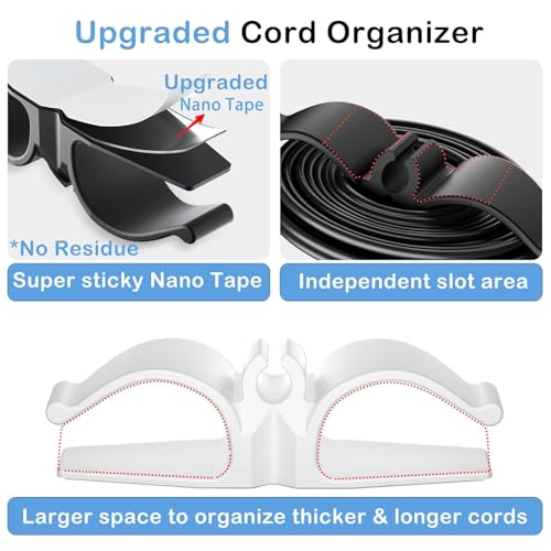 Image of Cord Organizer For Appliances,Upgraded Kitchen Appliance Cord Organizer Stick On Appliance Wire Organizer For Kitchen Appliances Mixers,Coffee Makers,Pressure Cooker,Air Fryer (6)