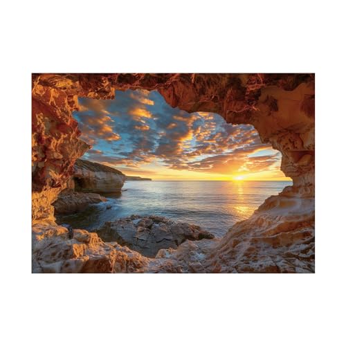 Poster mural paysage coucher de soleil 80x120cm pour masquer et habiller un mur nu
