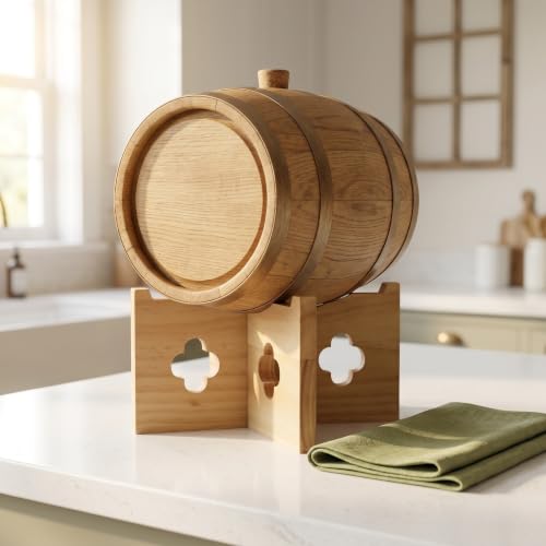 Soporte de madera para barril PRETYZOOM: base estable para evitar vuelcos 8