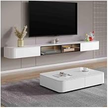 Console Wall Mounted TV Cabinet, Modern White Media Console, Suitable for Living Rooms and Bedrooms Entertainment180cm