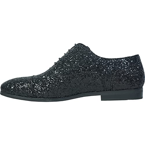 Image of bravo! Men Dress Shoe Prom Slip-on Loafer Lace-up Oxford Cap Toe Metallic Glitter for Wedding Prom Black Blue Green Gold Pink Pewter Purple Silver Red