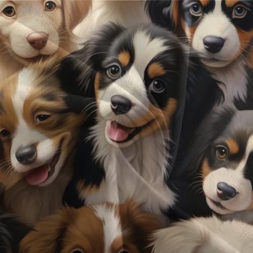 Housse de couette chiots avec fermeture éclair invisible 200x200