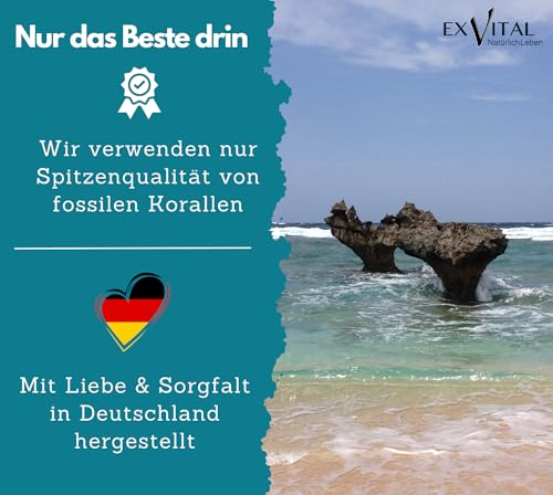 Sango Meereskoralle von EXVital, 180 vegane Kapseln mit Kalzium und Magnesium