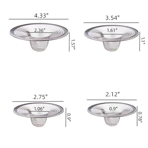 Coladores de acero inoxidable para fregadero 8 pcs miniatura 2