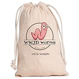 WWJD Worms Red Wigglers Composting Worms - 1/8lb Red Worms for Composting Bin, for Plants or Gardening, Compost Worm for Soil Fertility & Worm Farm, Easy to Manage