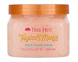 Tree Hut Tropical Mango Shea Sugar Scrub, Mothers Day Gifts, Exfoliating, Hydrating & Moisturizing Body Scrub with Shea Butter & Nourishing Essential Oils, Smooth & Soften Skin, 18 oz