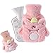 Bouillotte avec housse,Bouillotte d'eau Chaude,Bouillotte Peluche,Mini bouillotte,Mini sac à eau chaude en silicone,Sûr et Durable Bouillotte en l'hiver Recyclable, pour Dames, Hommes et Enfants