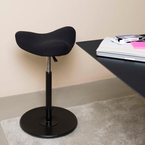 Image of Varier Move - Office Chair for Height-Adjustable Desks, Stool with Chair Supports - Black /Black, Benefit from 10 Year Warranty