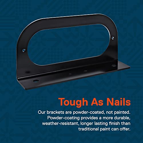 Online Led Store 2Pc 6" Oval Tail Light Mounting Bracket [L Shaped] [3Mm Powder Coated Steel] [Ultra Sturdy] [Versatile Mounting] For 6" Oval Trailer Tail Lights On Truck Trailer Rv #TOP4