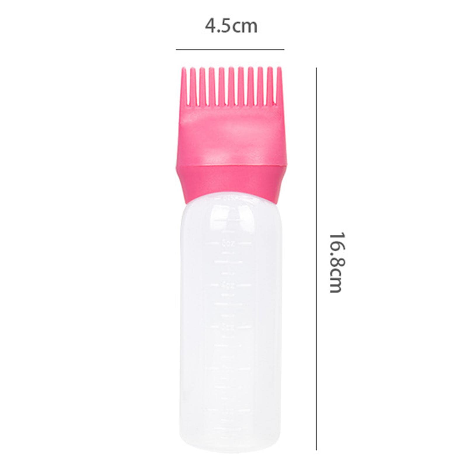 Garende 120ml Hair Dye Comb Bottle with Measurement for Salon Use, Pink