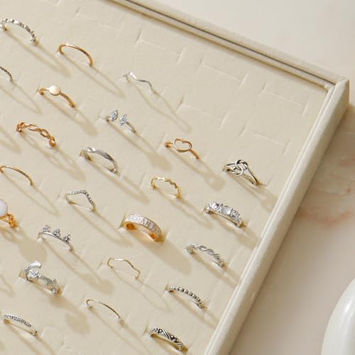 Image of Large Velvet Jewelry Tray Display Drawer Inserts 2 Pack