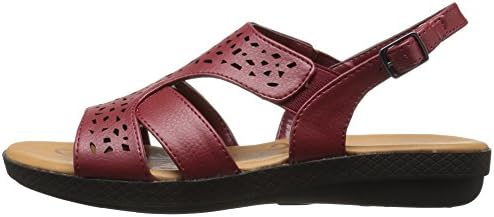 Easy Street Women's Bolt Flat Sandal, Red, 9 M US | Image 7