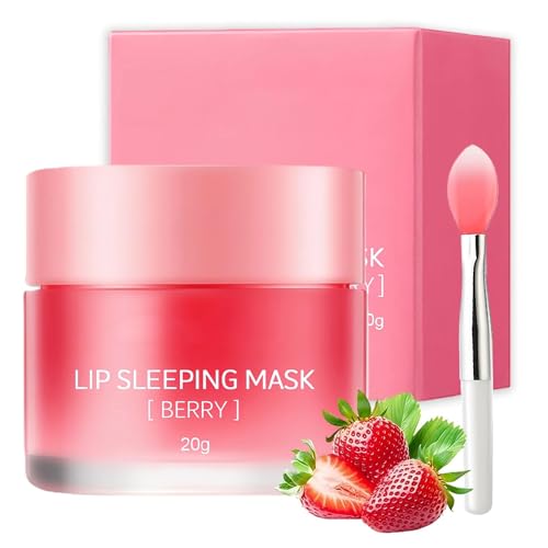Lip Mask, Lip Sleeping Masks, Overnight Care, Lips Moisturiser For Dry Chapped Peeling Cracked, Fades Lips Lines