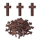 colgantes cruz plata Material premium: el encanto colgante de la cruz está hecho de madera de alta calidad con un acabado suave.Puedes enviarlo como regalo para extraños, amigos, cristianos para expresar tus bendiciones.