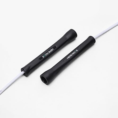 Miniatura 7 de HEREROPE Cuerda de salto ajustable de PVC de 0.197 in para fitness, cuerda de saltar duradera con asas irrompibles, cuerdas de saltar que no se