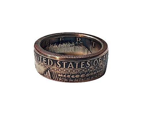 Kennedy Half Dollar Coin Ring/TAILS OUT