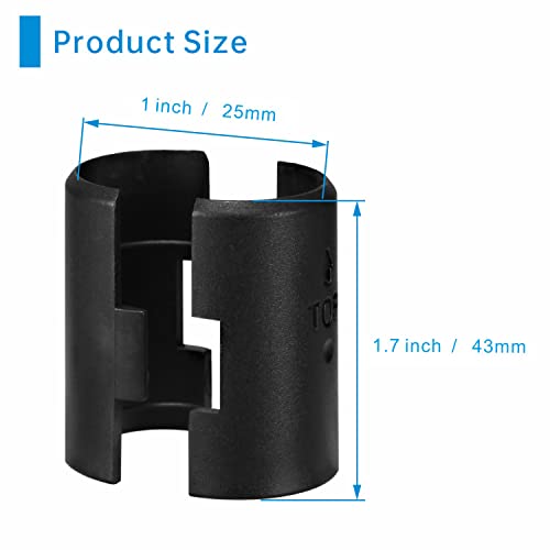Jamiikury 24 Pack Wire Shelf Clips, Black Shelf Lock Clips For 1 Inch Post Shelving, Plastic Shelving Sleeves Replacements For Wire Shelving System (12 Pairs, Black) #TOP4