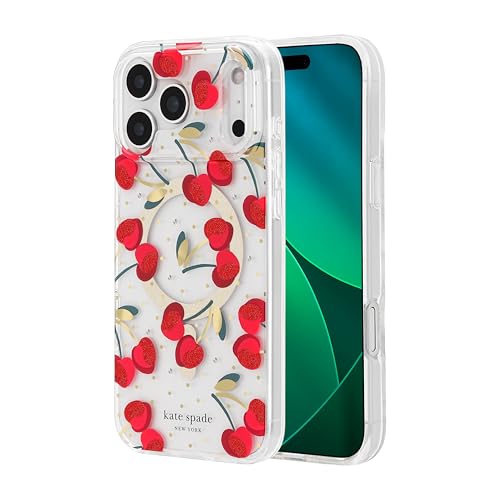 [kate spade new york] iPhone 17 Pro Max�p �X�}�z�P�[�X �}�O�Z�[�t Protective Case ���K�i �P�C�g�X�y�[�h �j���[���[�N (Cherry Dot)