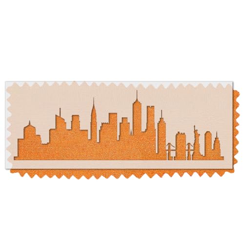 Stencil Stop New York City Skyline Stencil - Reusable for DIY Projects, Painting, Drawing, Crafts - 14 Mil Mylar Plastic (9 x 3 inches)