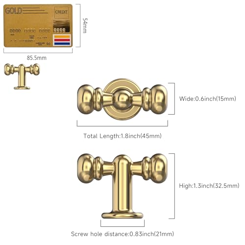 Amerdeco 10 Pack Champagne Bronze Cabinet Knobs Single Hole Cabinet Pulls Drawer Knobs and Pulls for Bathroom Cabinets ZH0083 by Amerdeco - Used condition - Image 3