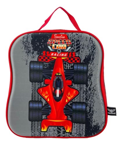 Kit Infantil Mochila 3 Peças Com rodas Speed Car Vermelho SCK6U03