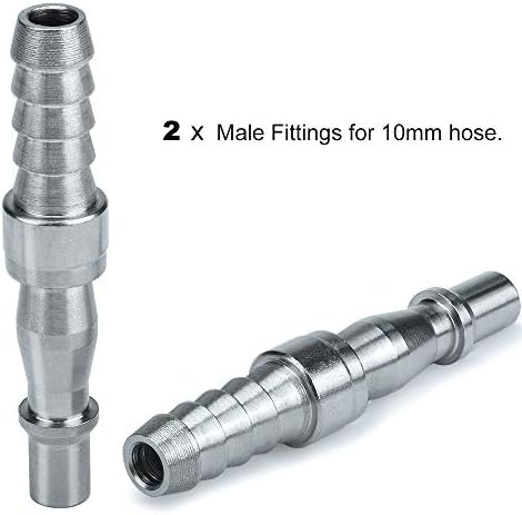 Drado 1/4" BSP Air Line Hose Compressor Fitting Couplings Connector Male Female and Male Fittings for 6, 8 & 10mm Hose