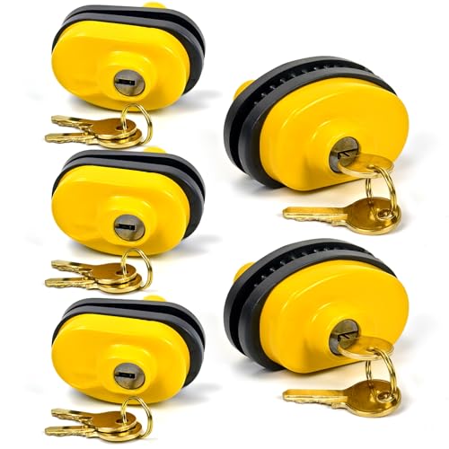 RioRand Gun Trigger Lock Alike Keyed Gun Lock Compatible with BB Gun, Rifles, Shotgun, Handgun, Pistol Firearm Safety Device (Yellow-5PS)