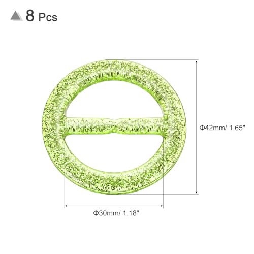 Image of uxcell Plastic Tee Shirt Clips, Round Bling Resin Scarf Ring Buckle, Fashion Tie Circle Clip