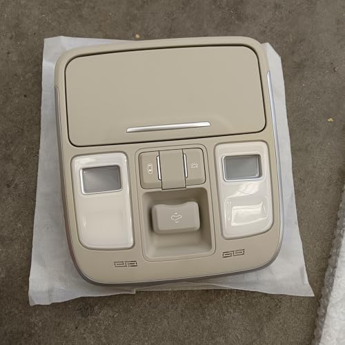 Car Reading Light Sunroof Switch for Geely Boyue 2016-2020,Car Interior Overhead Console Dome Light Reading Lamp Sunroof Switch Parts.,D-High-end Beige with Buttons in The Middle