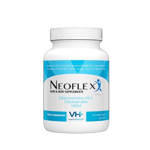 Neoflex Bone & Joint Health Supplement, MSM, Glucosamine, & Chondroitin Triple Strength Formula,90 Caplets