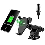 LWTER Qi Wireless Charger Car Mount Charging Pad for Samsung/iPhone/Smartphone