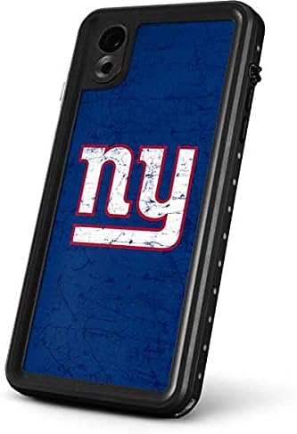 Skinit Waterproof Phone Case Compatible with iPhone XR - Officially Licensed NFL New York Giants Distressed Design Blue