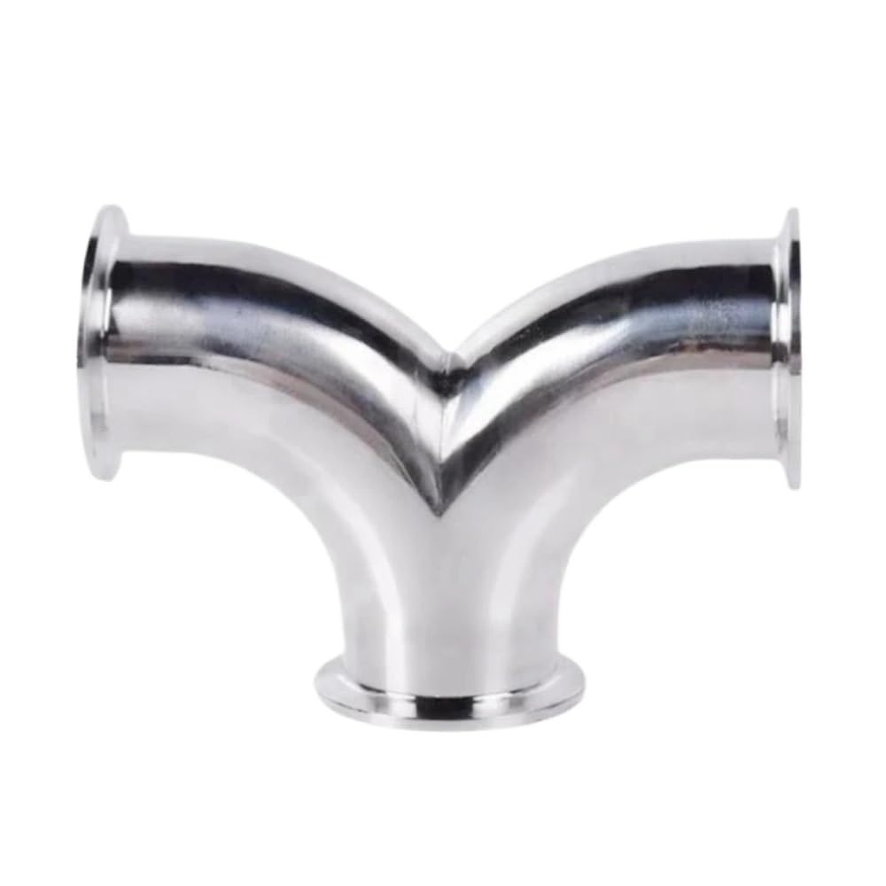 38mm/51mm パイプ外径 x1.5-2インチ トライクランプ Y字型エルボ 3ウェイ SUS 304 ステンレス サニタリー継