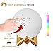 LOGROTATE Moon Lamp 16 Colors, Dimmable, Rechargeable Lunar Night Light (5.9 inch) Full Set with Wooden Stand, Remote & Touch Control - Cool Nursery Decor for Baby Kids Bedroom, Birthday Day Gifts