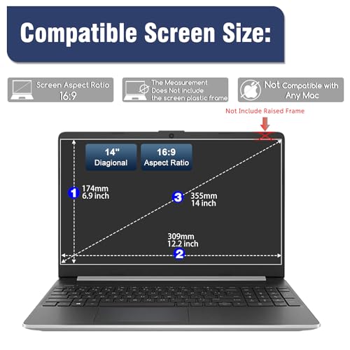 Écran PC portable rayé ? Protection verre trempé 14 pouces absorption auto x2