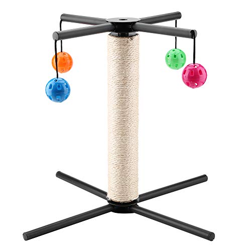 Fockety Poste de raspagem multifuncional, poste de jogo para gatos, gatinhos