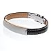 Produktbild Karisma Schwarzes Leder Herrenarmband - Mattierte Platte mit Rose Gold IP Plating - Ideal zum Eingravieren - Breite 15mm BG488.11.RG.V7-BP - Länge 21cm
