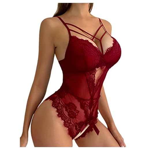 Avidlove Women One Piece Lingerie Sexy Lace Bodysuit Deep V Teddy Babydoll sexy lingerie for women Teddy Lingerie for Women
